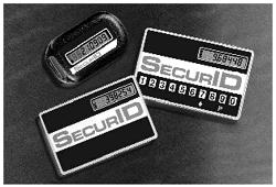 RSA SecurID inventato e brevettato da Security Dynamics meccanismo OTP di tipo sincrono: P UID ( t ) = h ( S UID, t ) codice di accesso ( token-code ): 8 cifre decimali casuale, non ripetibile cambia