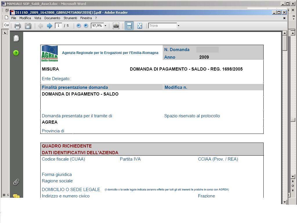 GESTIONE DEL FILE DI STAMPA FORMATO PDF stampa salva La funzione stampa definitiva produce un documento di stampa in formato pdf che può anche essere