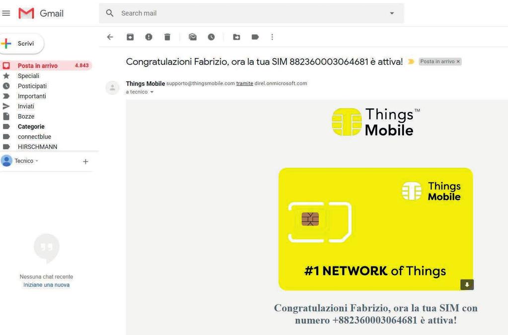Riceverete anche via Mail una conferma di attivazione SIM (Fig.10) Fig.
