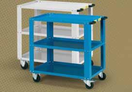 standard Ø 125 mm, portata carrello 250 kg carrello a 3 piani