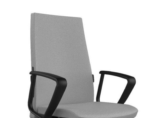 L.1.42 Seduta direzionale per tavolo riunioni, con rivestimento in pelle, girevole con braccioli, non regolabile in altezza e senza inclinazione di sedile e schienale, livello standard DIMENSIONI L59