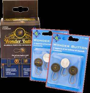 0 Wonder Button Ø mm7 Bottone con elastico metallico Utile per aumentare fino ad una taglia in più il