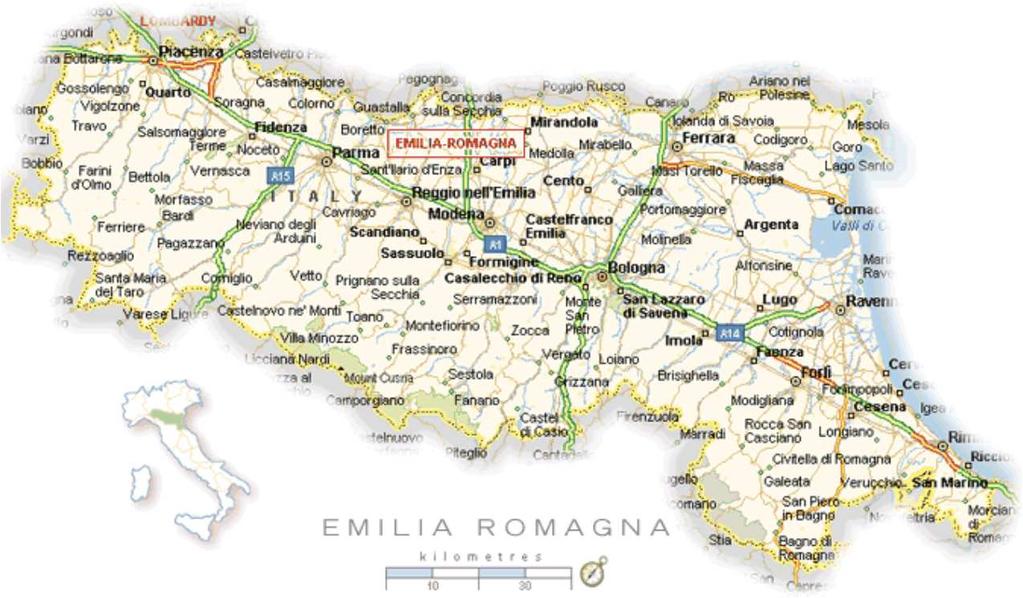 LOCALIZZAZIONE: Regione Emilia Romagna DURATA DEL PROGETTO: 1/1/2010-31/12/2012 INQUADRAMENTO BUDGET