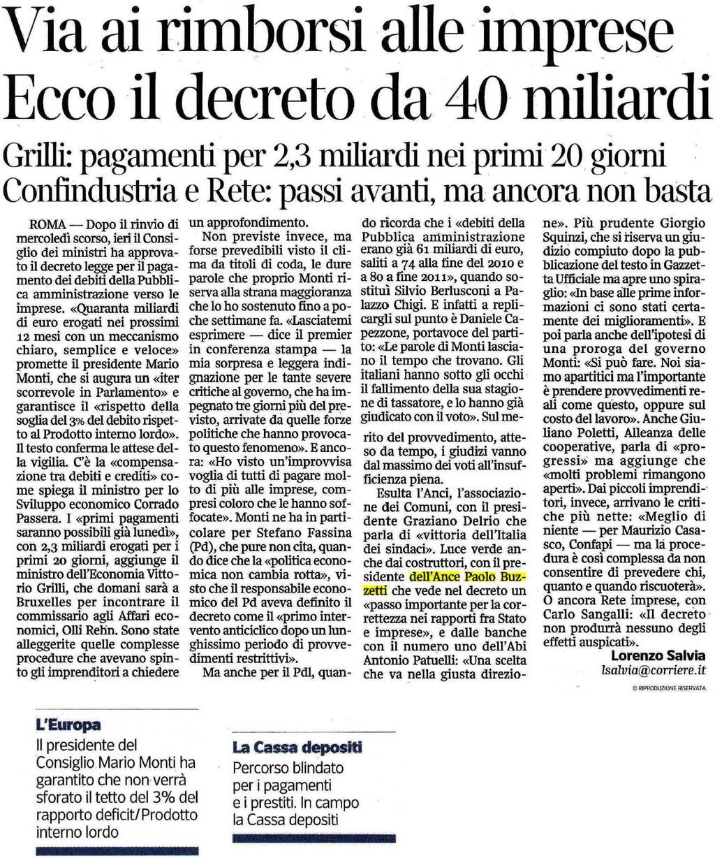 7 aprile 2013 CORRIERE