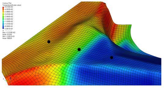 Attività realizzate Simulazione delle fasi di raffreddamento in aria: La lamiera a fine stampaggio è stata fatta raffreddare in aria per un tempo di 1800 s.