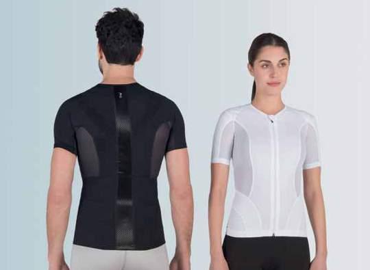 POSTURE PLUS SYSTEM P+ FORCE 46 47 LINEA POSTURALE MAGLIA POSTURALE CON CERNIERA TRONCO TRONCO combinazione di tessuto