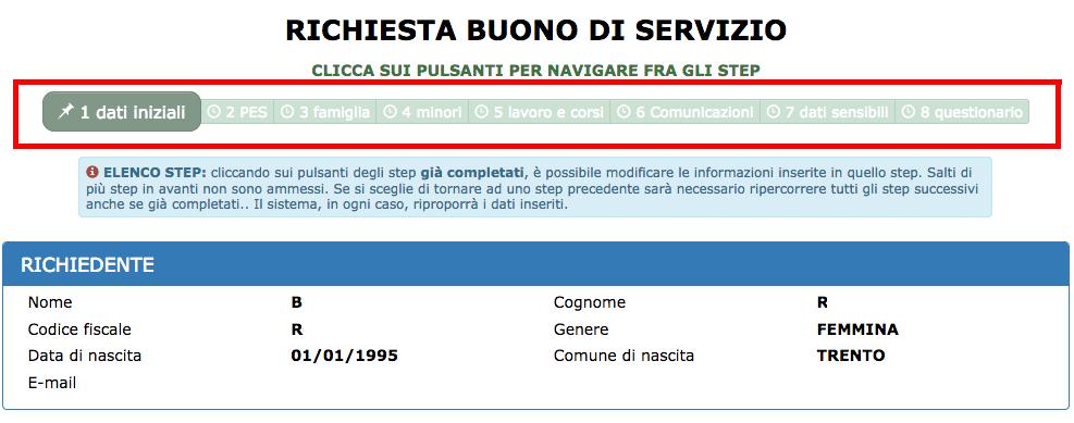 Cliccando il pulsante per inserire una nuova domanda, si aprirà il form per procedere con l inserimento dei dati richiesti.