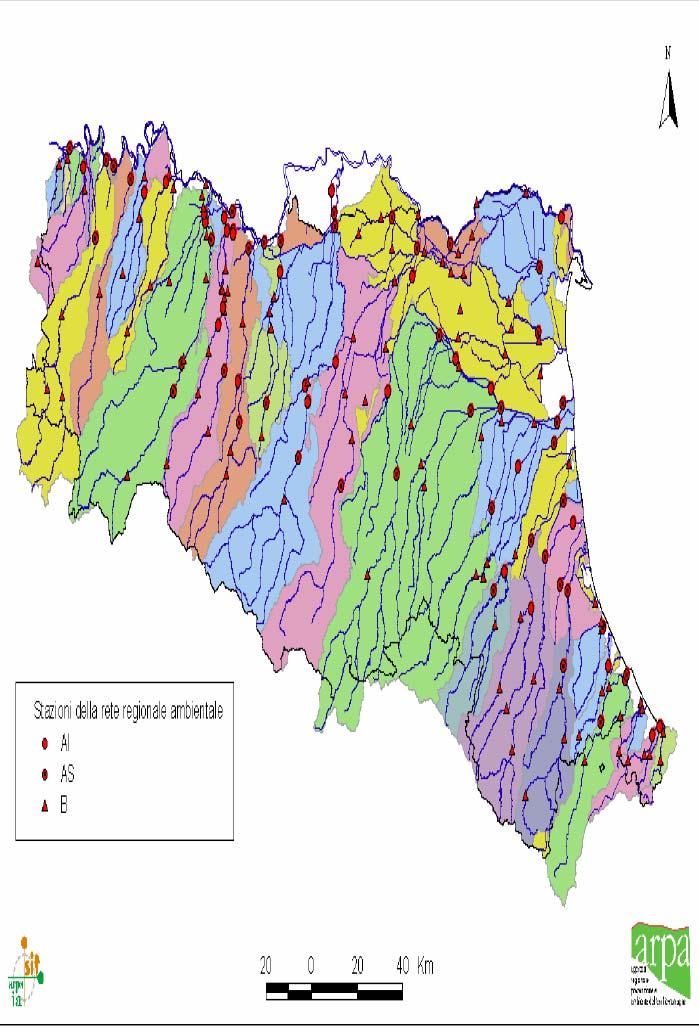 Fonte dati: sito internet Arpa Emilia Romagna Rete regionale di monitoraggio dello