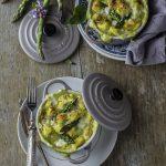 GNOCCHI ALLA PARIGINA GRATINATI CON FORMAGGI E ASPARAGI <strong>per gli gnocchi</strong> 4 uova medie 120 g di farina 00 1600 g di acqua 50 g di burro 60 g di parmigiano reggiano grattuggiato