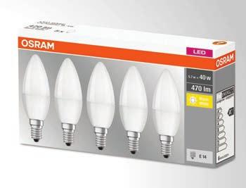 SOLO DAL 8 AL 10* FEBBRAIO 2019 OSRAM LAMPADINE LED MULTIPACK 4 O 5 PEZZI Goccia 75w-E27 4