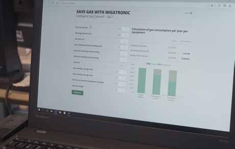 INTELLIGENT GAS CONTROL IGC MENO GAS PER OGNI SALDATURA RISPARMIATE FINO AL 50% CON IL CONTROLLO AUTOMATICO DEL GAS La tecnologia IGC Intelligent Gas Control impedisce il consumo eccessivo di gas e