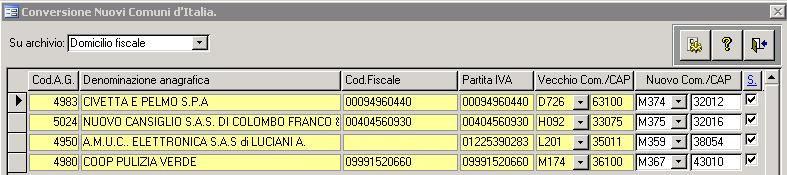 Dalla procedura Studio Win Fiscale Scegliere Conversione nuovi comuni E data la possibilità di modificare automaticamente il codice comune sugli archivi indicati nella tendina.