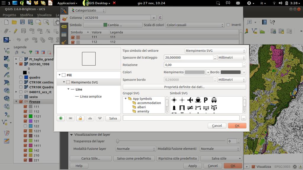 Trucchi con QGis Simboli e riempimenti possono essere facilmente