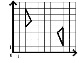 Spazio e Figure D13 D13. I due triangoli A e B sul piano cartesiano sono ottenuti con una simmetria centrale.