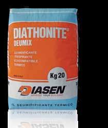Diathonite Deumix 3 volte più leggero, 3 volte più intelligente Diathonite Deumix è un intonaco formulato con puro sughero in granulometria selezionata e controllata.