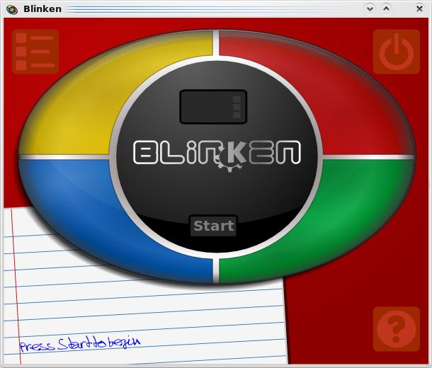 Capitolo 2 Uso di Blinken Questo è lo schermo che si presenta all avvio di Blinken, mostrando l interfaccia generale dell applicazione.