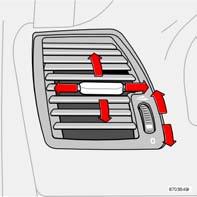 Climatizzatore C D A C D A B B Distribuzione dell aria L aria in arrivo viene ripartita attraverso diverse bocchette ubicate in vari posti sull automobile.