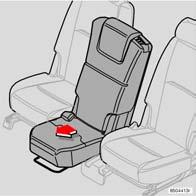 Regolazione longitudinale del sedile Sollevare la staffa (2) per spostare il sedile in avanti o indietro.