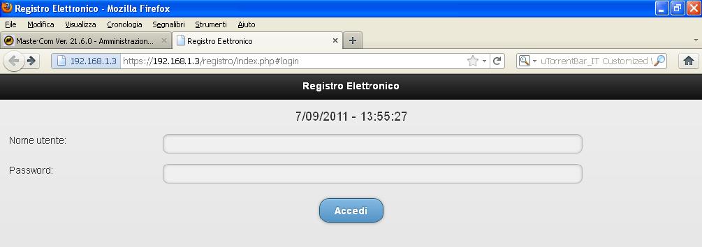 REGISTRO ELETTRONICO MASTERCOM Dopo aver acceso il pc in aula ed effettuato l accesso con l account della classe e password