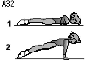 REQUISITO MINIMO: Mantenere l allineamento del corpo. A1 PIEGAMENTO 32 A32 0,20 1. Partenza prono, braccia piegate. 2. Risalire dal suolo corpo proteso dietro.