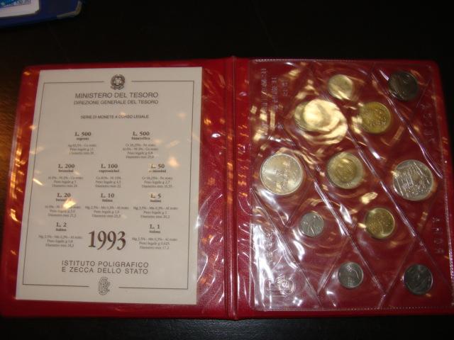 serie divisionale di monete anno 1993, valore oltre