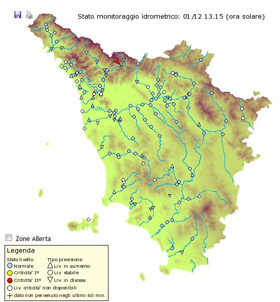 Sistema di MONITORAGGIO degli eventi Provincia Numero Numero Idrometri Pluviometri Arezzo 9 34 Firenze 28 54