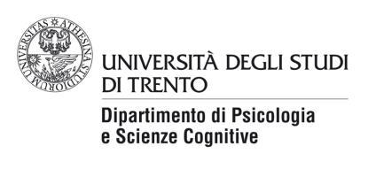 REGOLAMENTO DEL PERCORSO DIDATTICO D ECCELLENZA (approvato dal Consiglio di Dipartimento di Psicologia e Scienze Cognitive in data 15 aprile 2015 e modificato in data 26 ottobre 2016 e in data 20