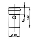 10050 Manicotto con ispezione DN 80, in