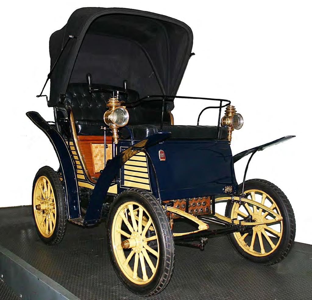 Fiat 3 ½ HP - 1899 AxC: 65x99 mm Cilindrata: 679 cm 3 Potenza: 4,2 CV a 800 giri/min Peso a secco: 420 kg