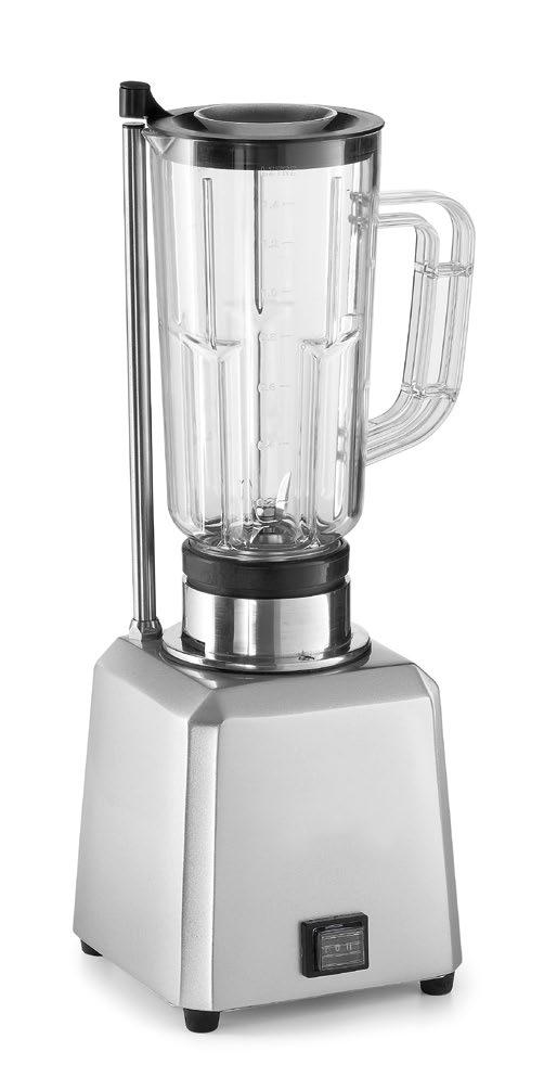 T83/1 Frullatore singolo Blender Opzioni: cono in acciaio inox per frappé, bicchiere filettato in acciaio inox Corpo: alluminio Bicchiere: filettato in policarbonato con manico Lame: acciaio inox per