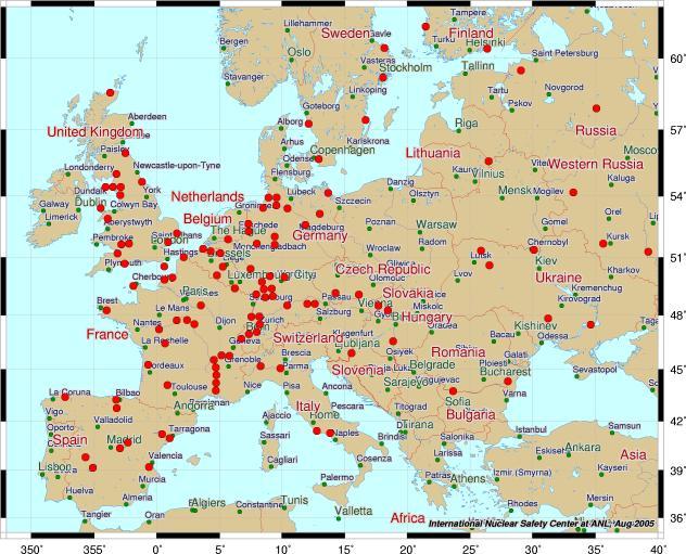 Un comportamento da struzzo Centrali Nucleari in Europa 7 centrali nucleari