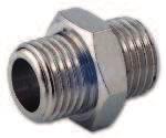 standard fittings 17 nipplo cilindrico ridotto BSPP & metrico reduced nipple BSPP & metric thread CODE 1 2 ØC1 ØC2 17R1 17R1 17R