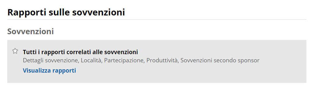 Se hai problemi a trovare o usare questi rapporti, scrivi a