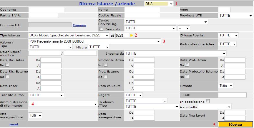 istruttoria di competenza.