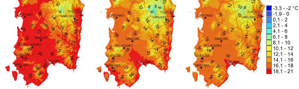 0 C a Teulada e i 16.8 C a Domus de Maria. I giorni più freddi sono capitati alla fine del mese: -6.6 C a Villanova Strisaili e -5.