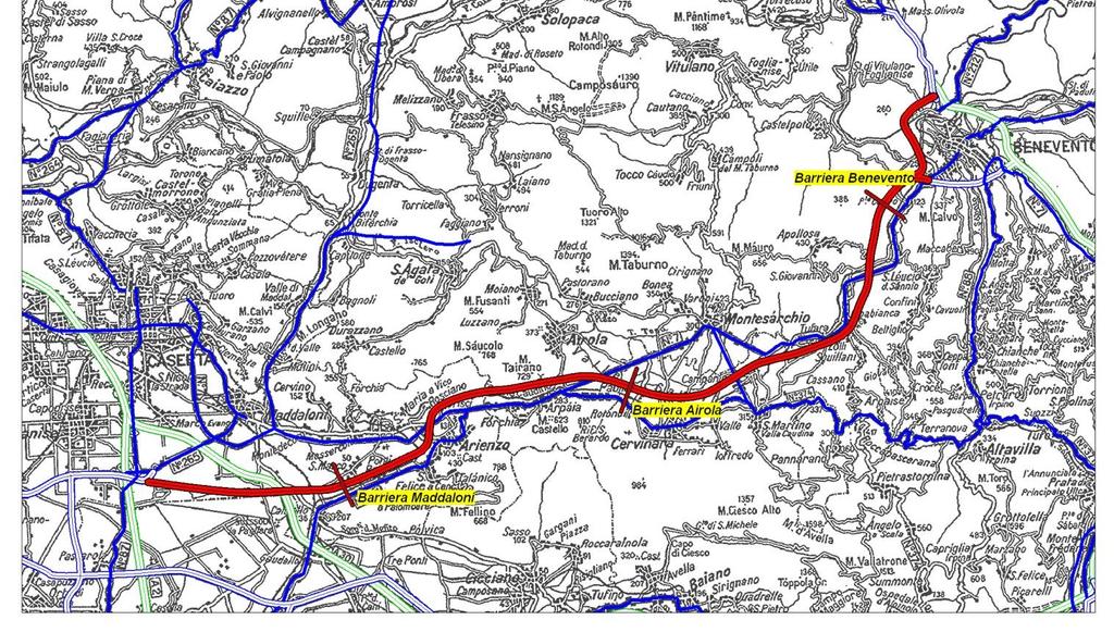 Esempio di applicazione Autostrada Caserta Benevento (ANAS, 2004)