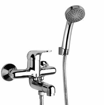 45..100TC Miscelatore vasca esterno completo Single-lever complete bath-shower mixer Mitigeur bain-douche apparent avec garniture de douche