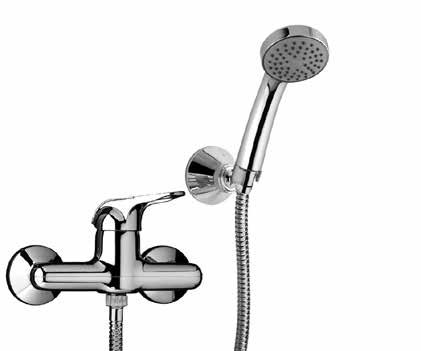 45..509TC Miscelatore doccia esterno 1/2 con doccia Duplex 1/2 single-lever shower mixer with adjustable shower kit Mitigeur douche apparent