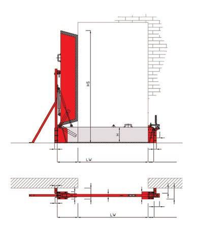 Corpo di forma trapezoidale con guarnizioni speciali di