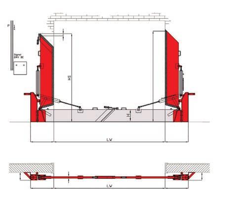 Corpo di forma trapezoidale con guarnizioni