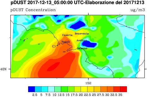 I modelli di previsione delle polveri sahariane hanno stimato l entità dell afflusso di polveri naturali sia a