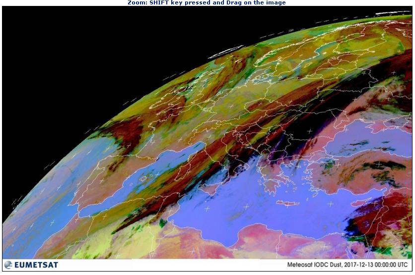 Le misure tramite i satelliti, METEOSAT e, ad alta risoluzione MODIS Terra e Acqua, confermano il fenomeno in corso