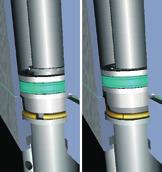 Guide lineari e ausili di posizionamento Semplice movimentazione grazie a traverse con guide lineari e ausili di posizionamento robusti e precisi con 2 pistoni pneumatici.