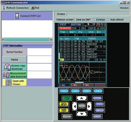 3197 Communicator Il software communicator consente di abilitare una comunicazione on line tra strumento e PC per: gestire l analizzatore mod.