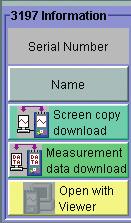 Visualizzazione on-line del display di 3197 Trasferisce da 3197 a PC i file BMP salvati Trasferisce da 3197 a PC i file storici salvati Apre automaticamente il Data-Viewer per l analisi del file