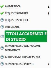 Nella pagina che compare, a sinistra, c è il menù di navigazione che riporta 1) l elenco degli step (ad esempio ) 2) il simbolo indica che la voce di menù non è