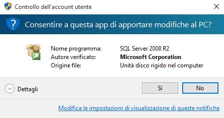 8. Configurazione del database Airone Descrizione: viene richiesto di scegliere la modalità di utilizzo di Airone.