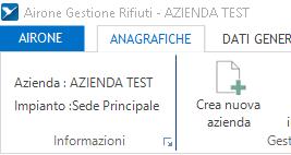 Salvataggio dei dati inseriti: Per confermare l inserimento di tutti i dati fin qui compilati ed aggiornare quindi l archivio delle aziende, fare clic sul pulsante Salva.