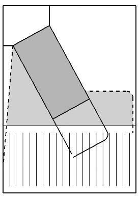 Le parti ombreggiate chiare rappresentano le superfici accessibili alla scrofa con una parte perforata di massimo il 2%; esse devono costituire una superficie continua e adiacente al «rettangolo