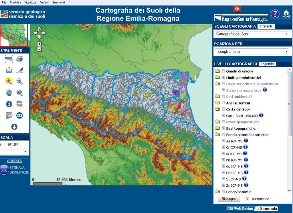4.2 Consultazione sul sito WEBGIS La Carta dei gruppi idrologici dei suoli della pianura emiliano-romagnola è consultabile sul sito Cartografia dei suoli della Regione Emilia-Romagna 5, definito